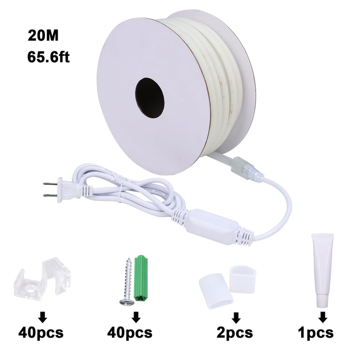 COB LED Streifen Aussen 20m 230V AC warmweiss IP65 wasserdicht - Bild 8