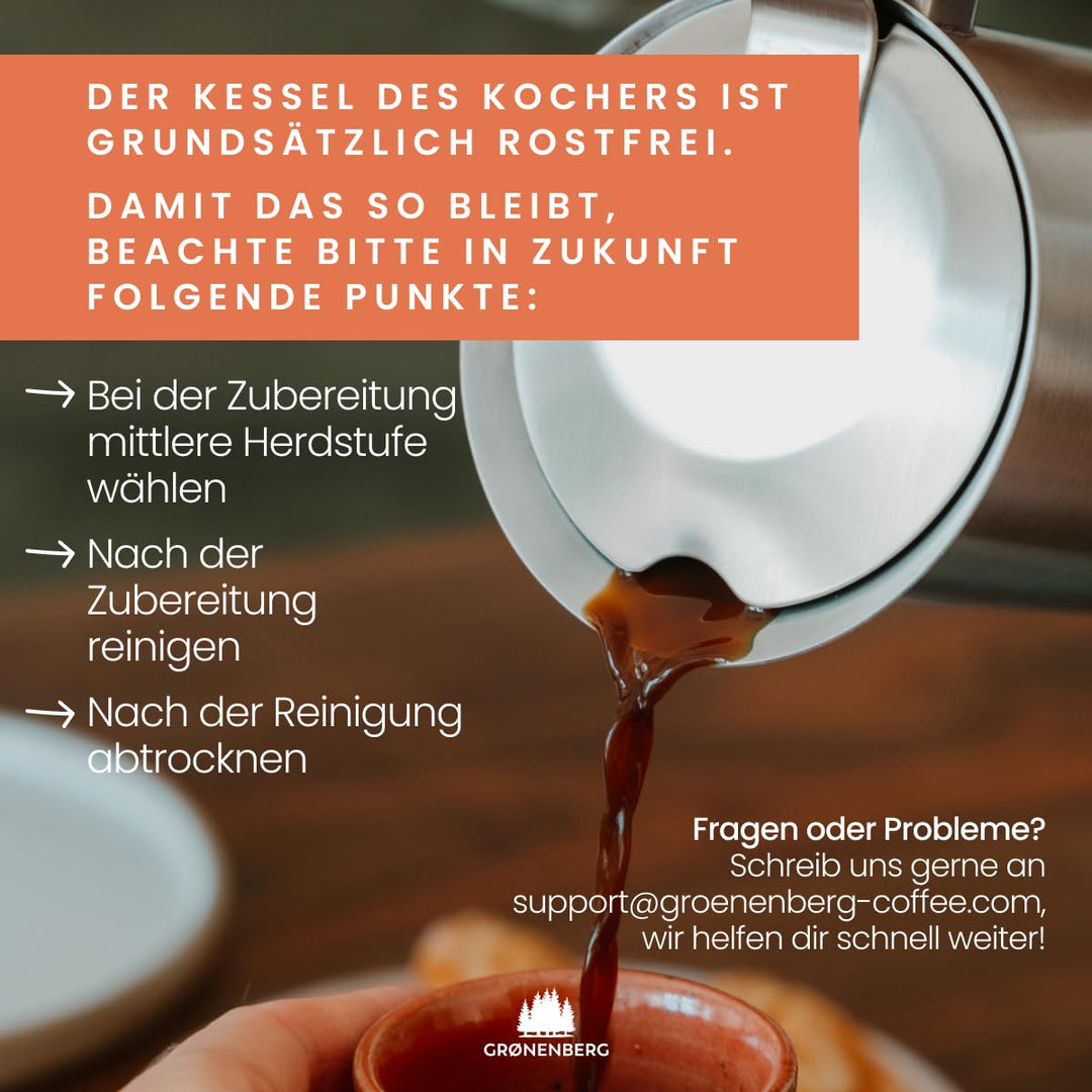 Espressokocher Induktion Edelstahl 4 Tassen mit Reduziersieb - Bild 8