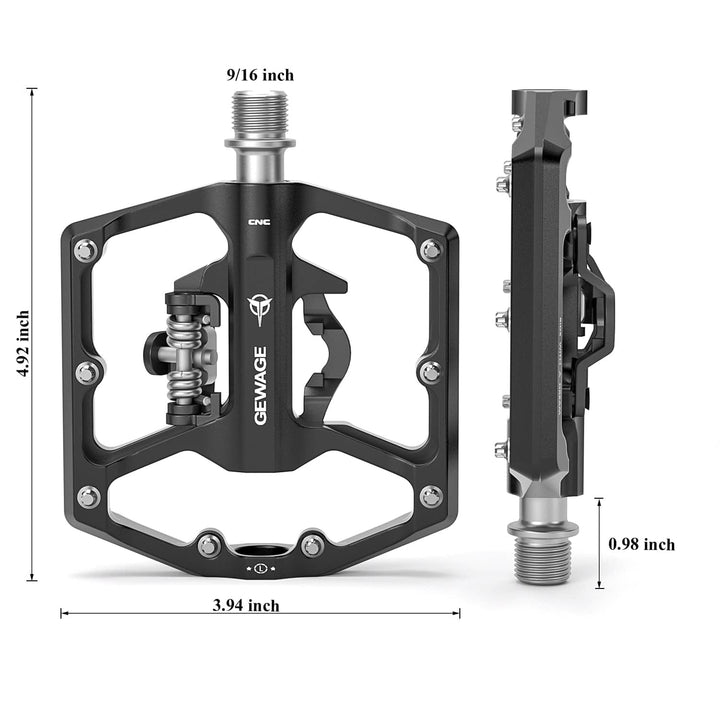 Klickpedale 2-in-1 mit breiter Plattform SPD-kompatibel MTB Gravel - Bild 5