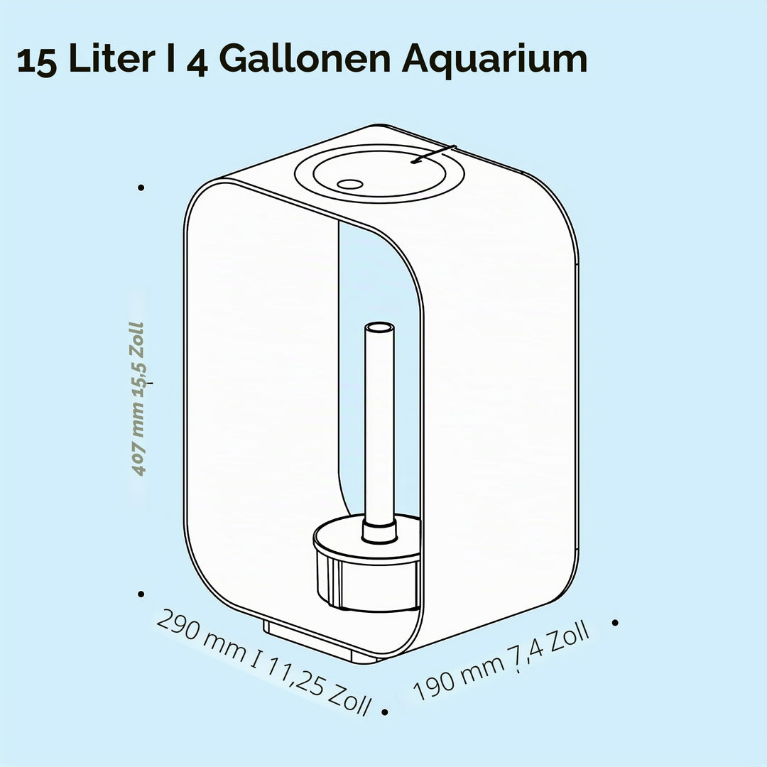 Aquarium-Komplett-Set Acryl 15 L mit LED und Filtersystem - Bild 3