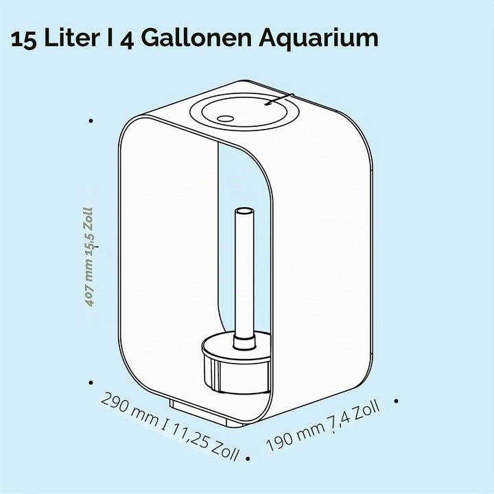 Aquarium-Komplett-Set Acryl 15 L mit LED und Filtersystem - Bild 3