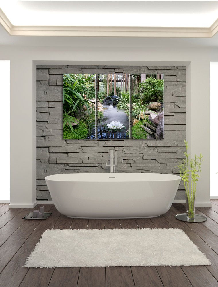 Leinwandbild 3-teilig Zen Garten Japan 120x80 cm Wanddeko - Bild 6