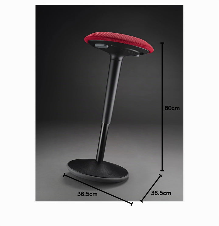 Ergonomischer Stehhocker höhenverstellbar 53–80 cm Kunststoff Rot - Bild 3