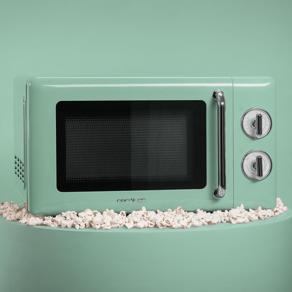 Retro Mikrowelle 20 L 700 W mechanisch 6 Stufen Grün - Bild 3