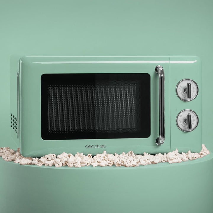 Retro Mikrowelle 20 L 700 W mechanisch 6 Stufen Grün - Bild 3