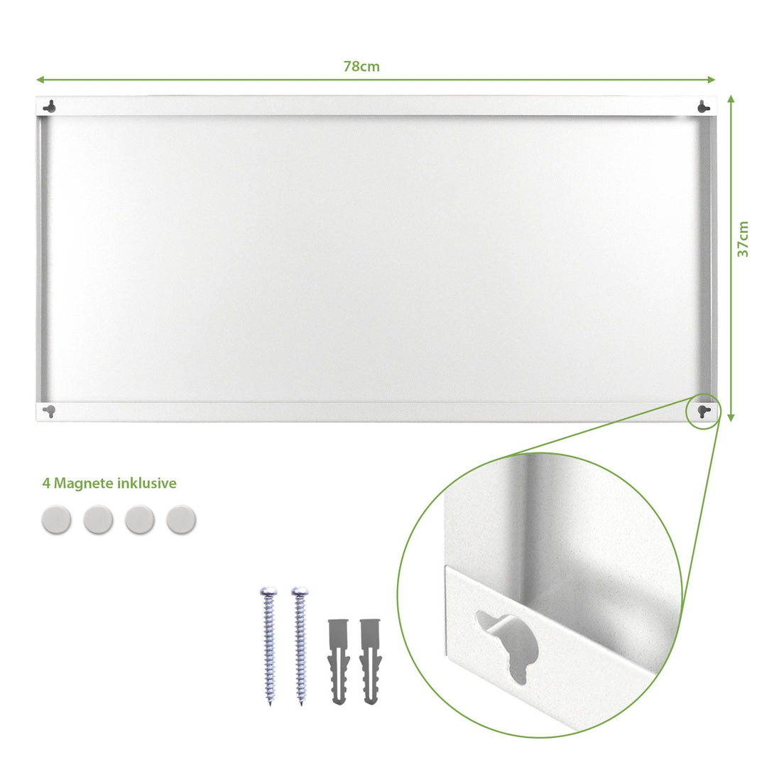 Magnettafel Metall 37x78 cm Motiv Glitzernde Wiese mit 4 Magneten - Bild 6