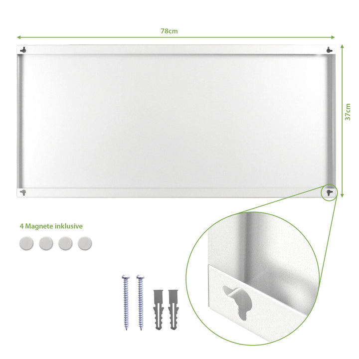 Magnettafel Metall 37x78 cm Motiv Glitzernde Wiese mit 4 Magneten - Bild 6