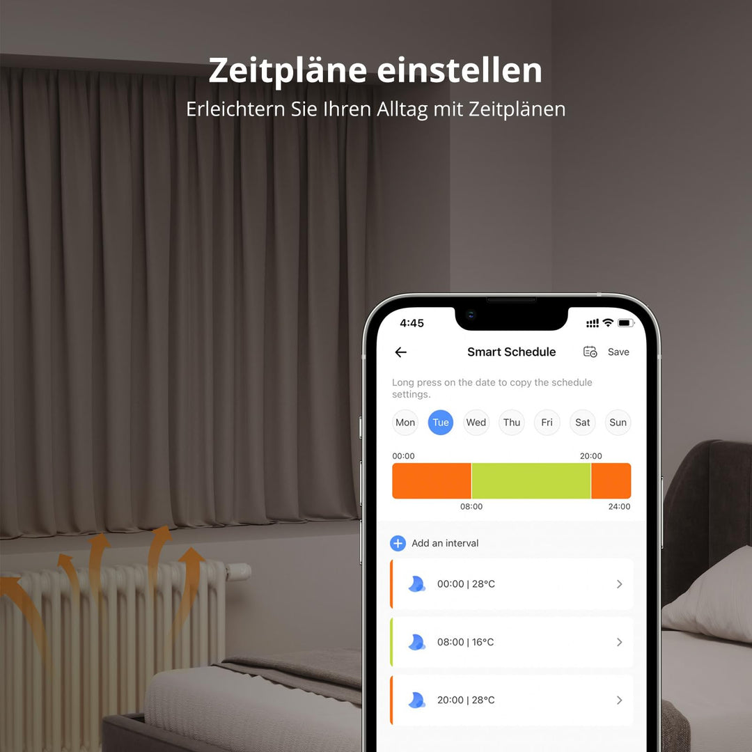 Heizkörperthermostat Zigbee Smart M30x1.5 mit App-Steuerung 4er-Set - Bild 2