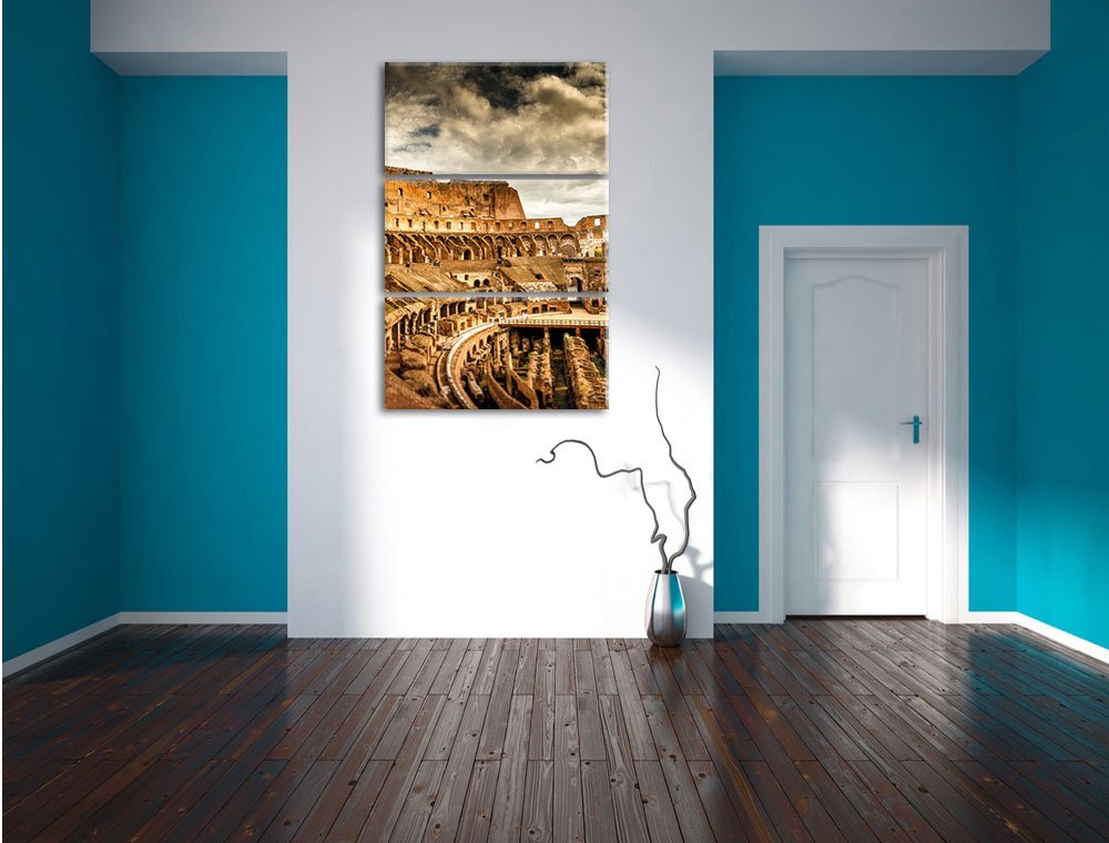 Leinwandbild Kolosseum Rom 3-teilig 120x80cm Wanddeko - Bild 5