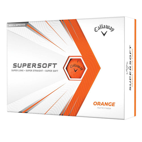 Golfbälle Supersoft Matt Orange 12er-Set mit HEX-Aerodynamik