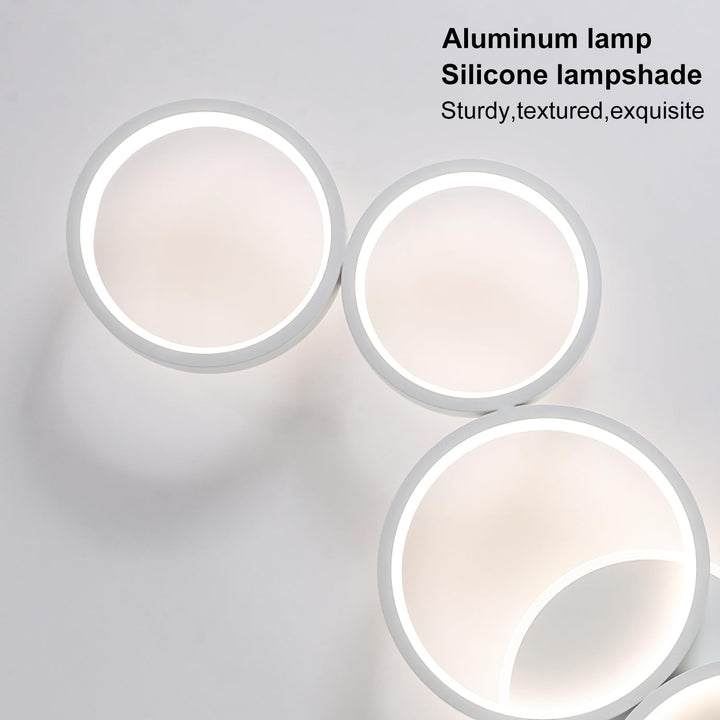 LED Deckenleuchte 113 cm dimmbar 6+1 Ring Design Wohnzimmer - Bild 8
