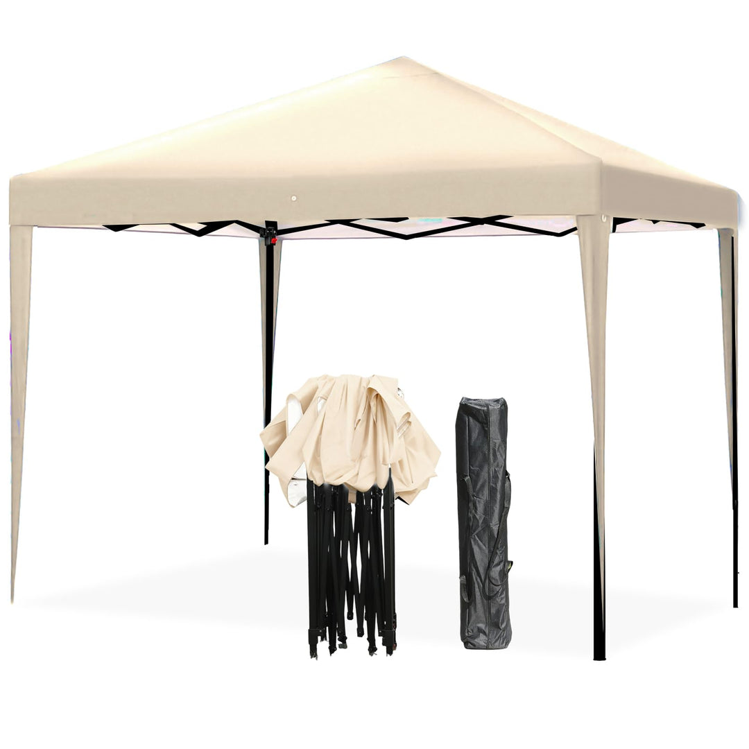 Faltpavillon 3x3m mit 4 Seitenwänden Stahl UV50+ höhenverstellbar