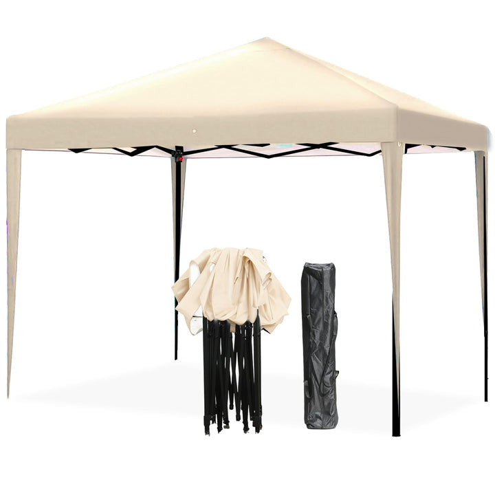 Faltpavillon 3x3m mit 4 Seitenwänden Stahl UV50+ höhenverstellbar