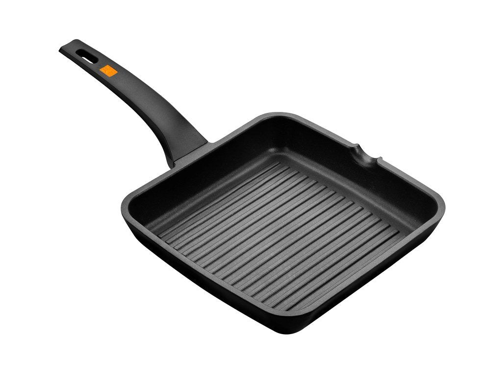 Grillpfanne mit Streifen Aluminiumguss Antihaft Induktion 22 cm