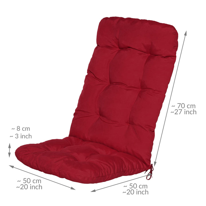 Hochlehner Auflage Gartenstuhl 100% Polyester UV5 rot 8cm - Bild 3