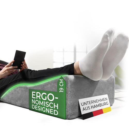 Beinhochlagerungskissen ergonomisch Polyester grau für Venen