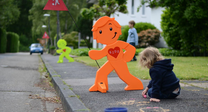 Warnaufsteller Kind Kunststoff 82,5 cm reflektierend für Strasse - Bild 3