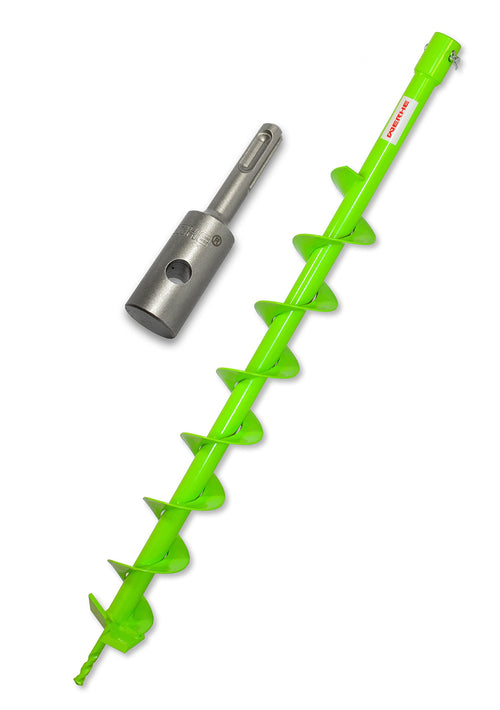 Erdbohrer 80 mm mit SDS-Plus-Adapter, 80 cm, Hartmetallklingen