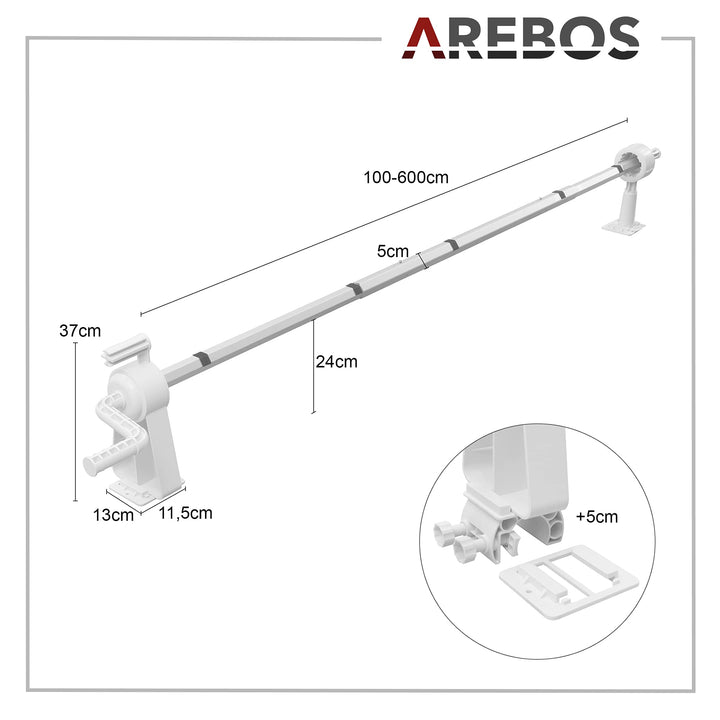 Pool Aufrollsystem Solar- und Poolplane stufenlos 1,05–6,15 m - Bild 7