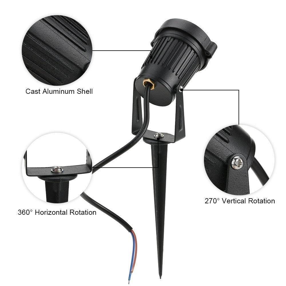Gartenleuchte COB LED 5W mit Erdspieß 4er-Set IP65 für Aussen - Bild 7