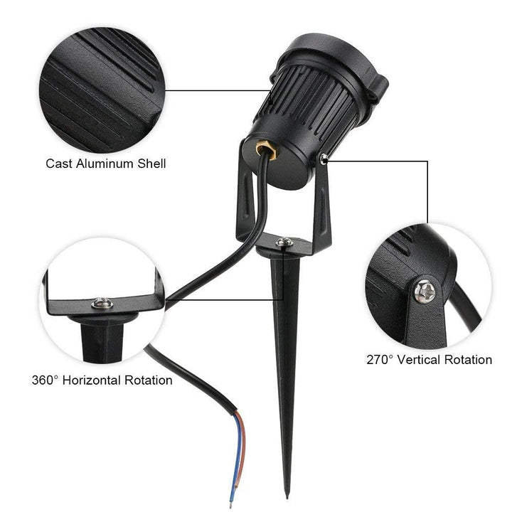 Gartenleuchte COB LED 5W mit Erdspieß 4er-Set IP65 für Aussen - Bild 7