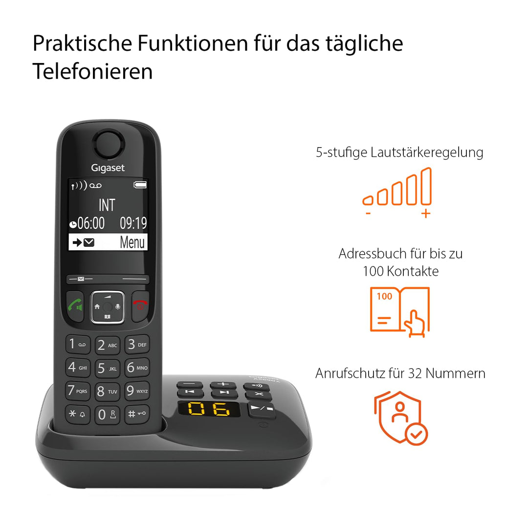 DECT-Telefon Set mit Anrufbeantworter 3 Mobilteile Schnurlostelefon - Bild 4