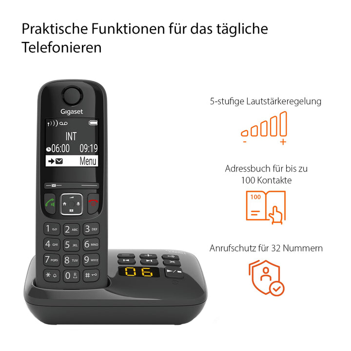 DECT-Telefon Set mit Anrufbeantworter 3 Mobilteile Schnurlostelefon - Bild 4
