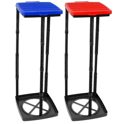 Müllsackständer mit Deckel 120 L, 3 Höhen, 2er-Set