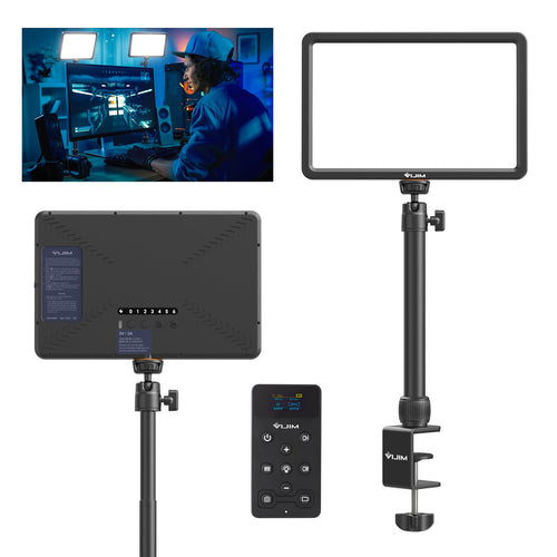 LED Videoleuchte 10W dimmbar 2500K-9000K mit Fernbedienung 30m