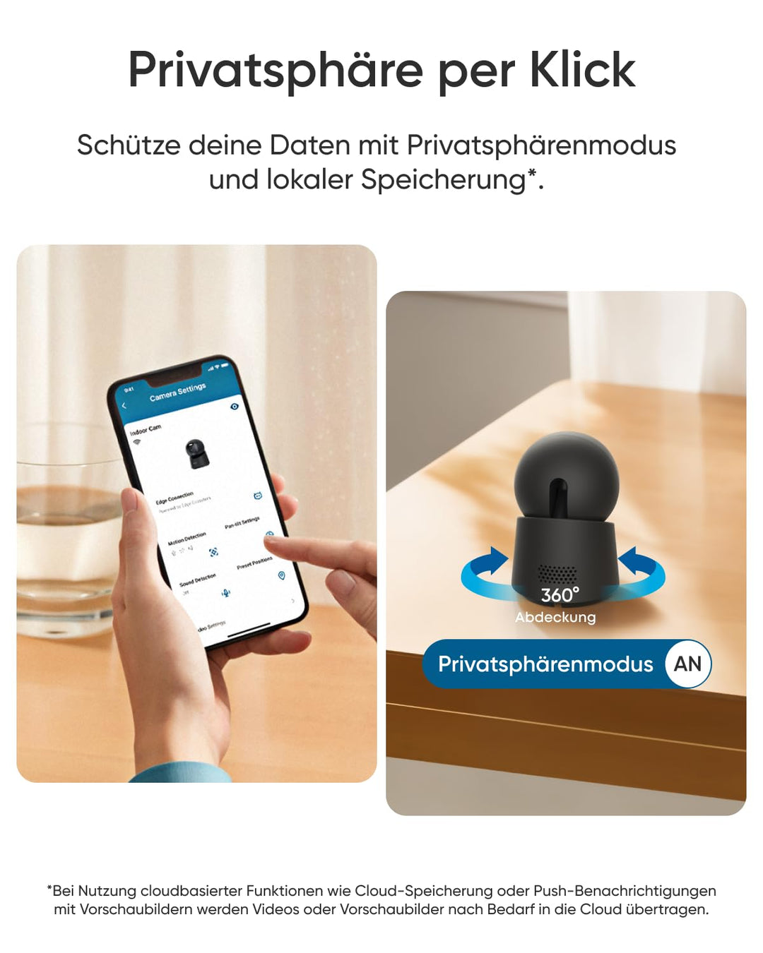 Innenkamera 4K UHD mit Farb-Nachtsicht, KI-Tracking &amp; HomeKit - Bild 6