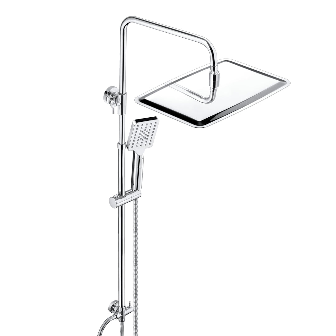 Duschset Edelstahl mit XXL Regenduschkopf 35x25cm Chrom ohne Armatur