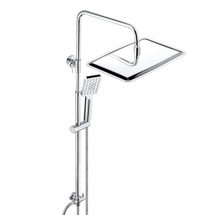 Duschset Edelstahl mit XXL Regenduschkopf 35x25cm Chrom ohne Armatur