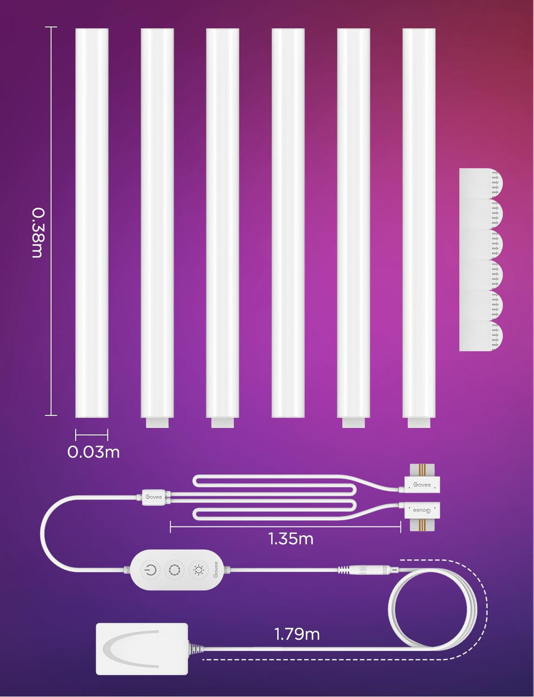 LED Wandleuchten RGBIC Gaming 6er-Set mit App-Steuerung - Bild 7