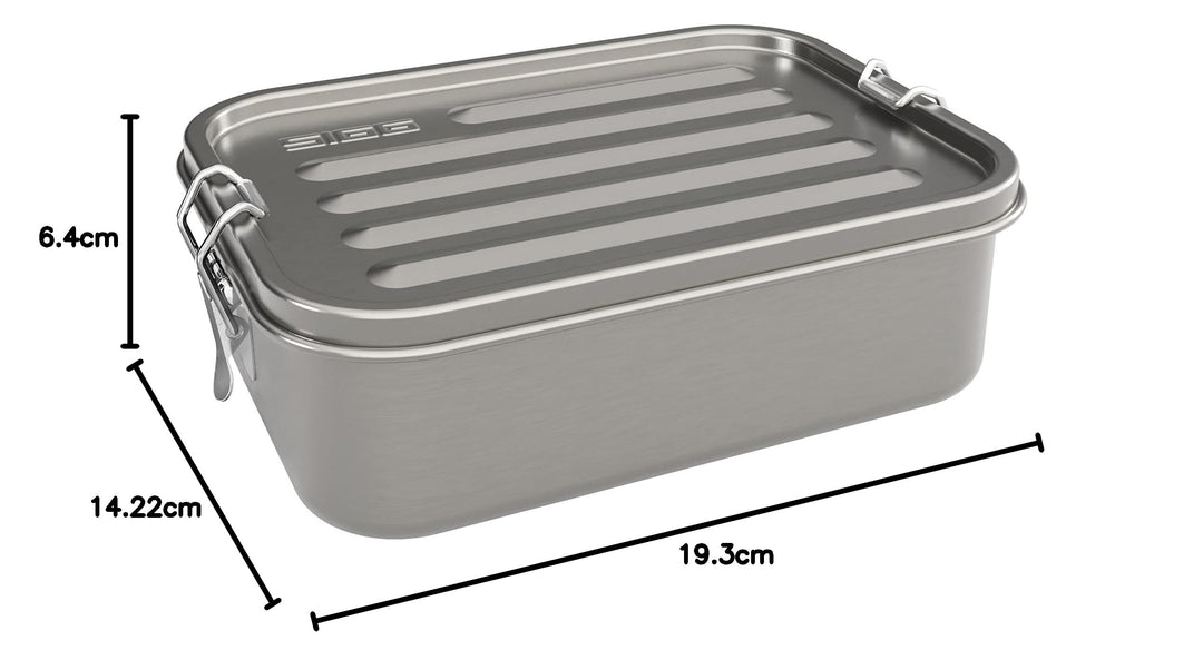 Brotdose Edelstahl 1,1 L mit Trenner auslaufsicher für Meal Prep
