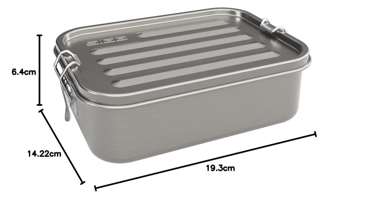 Brotdose Edelstahl 1,1 L mit Trenner auslaufsicher für Meal Prep