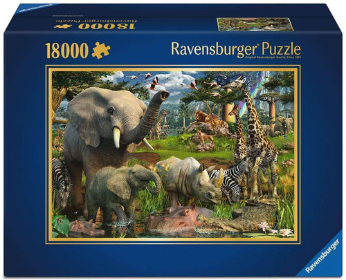 Puzzle 18000 Teile Wildtiere an der Wasserstelle 276x192 cm