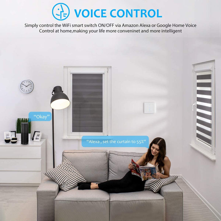 WLAN Rollladenschalter 4er-Set mit LED-Anzeige Smart Home 600W - Bild 3