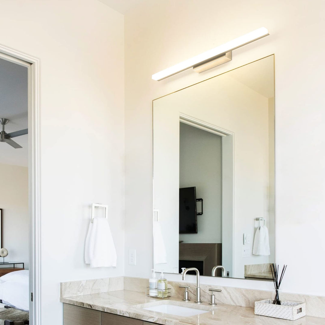 Spiegelleuchte Bad LED 14W 60cm IP44 Warmweiss Chrom - Bild 7
