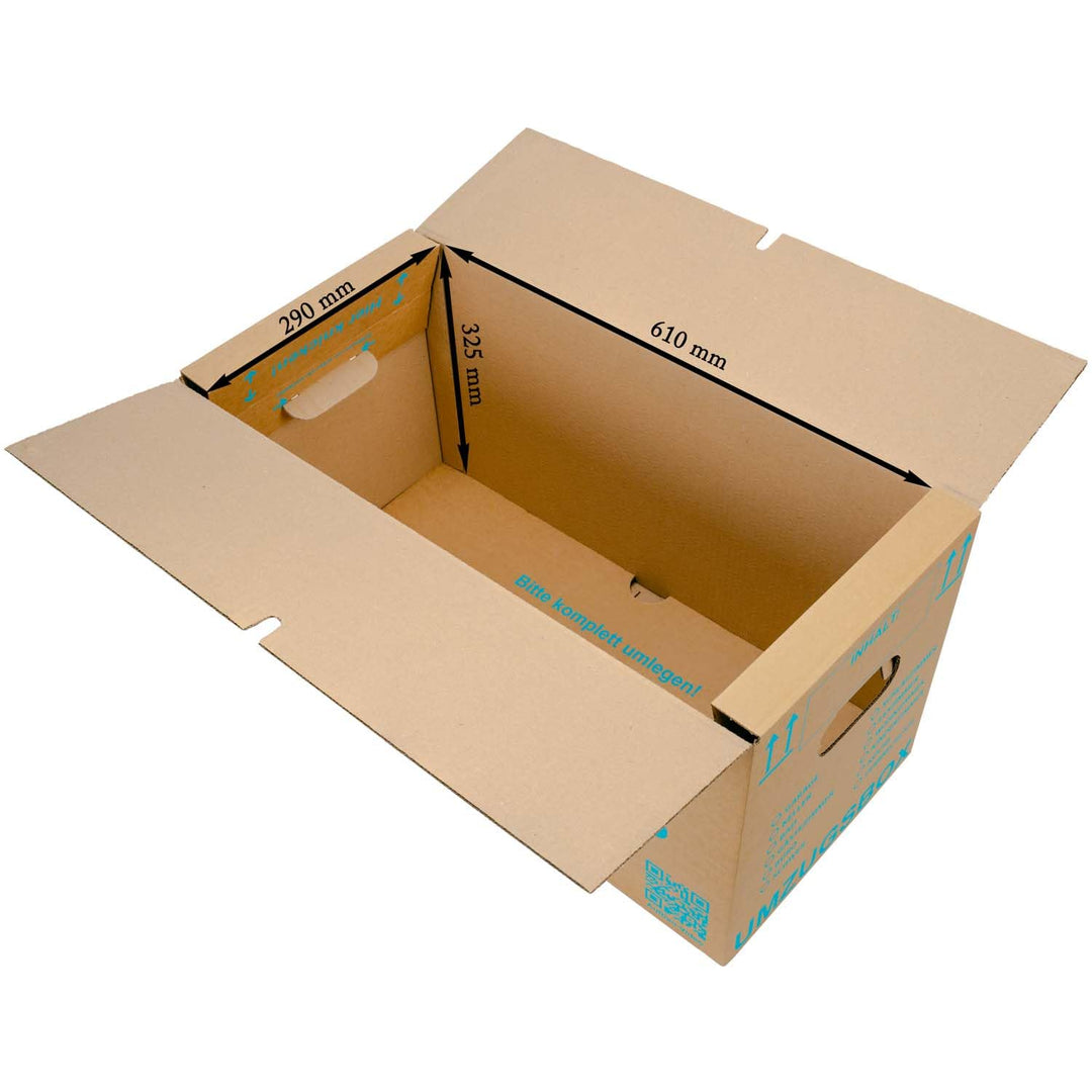 Umzugskartons 25er-Set 62x30x33 cm zweiwellig 40 kg Tragkraft - Bild 3