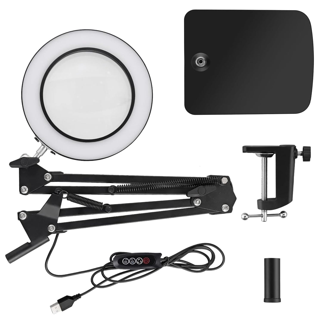 Lupenlampe 15x mit LED 2-in-1 Tischlampe und Klemme 72 LEDs - Bild 7