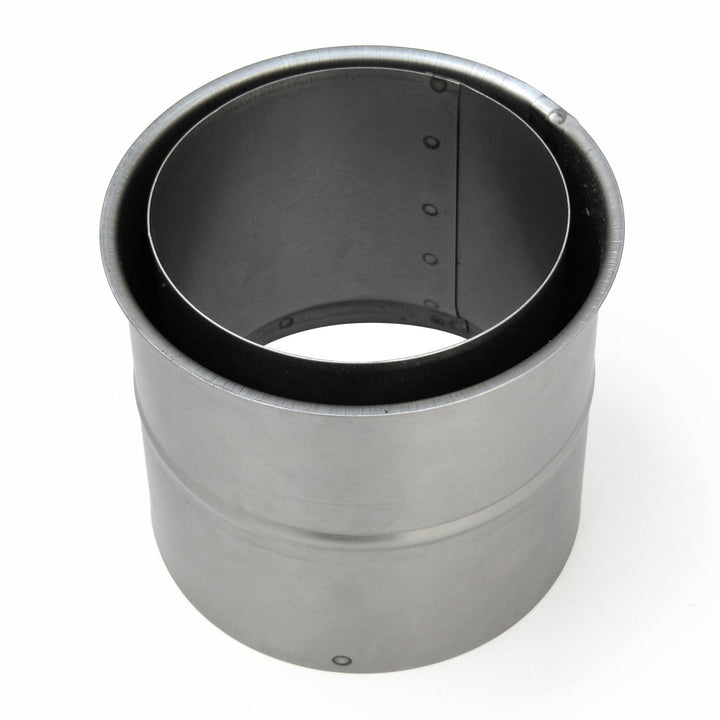 Rauchrohr-Set 150 mm Gussgrau 90° Bogen mit Zugregulierung und Reinigungsöffnung - Bild 4
