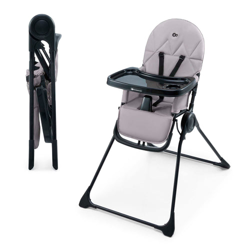 Faltbarer Kinderhochstuhl mit Tablett und Fussstütze Grau 5 kg