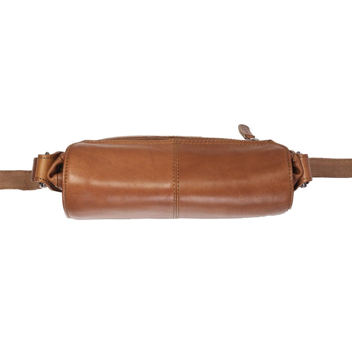 Leder Umhängetasche Cognac Wax Pull Up 26x22 cm Damen - Bild 3