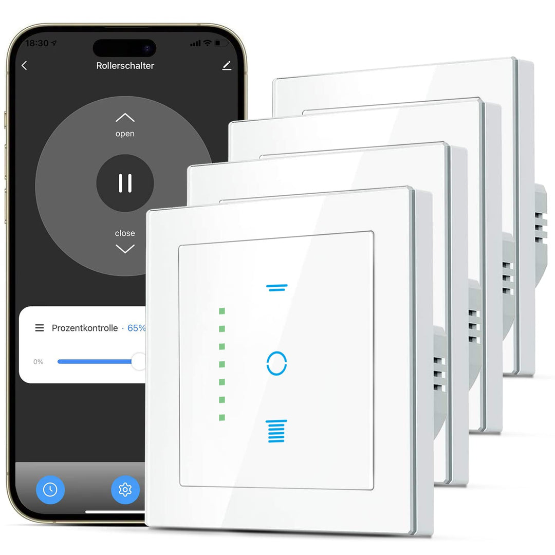 WLAN Rollladenschalter 4er-Set mit LED-Anzeige Smart Home 600W