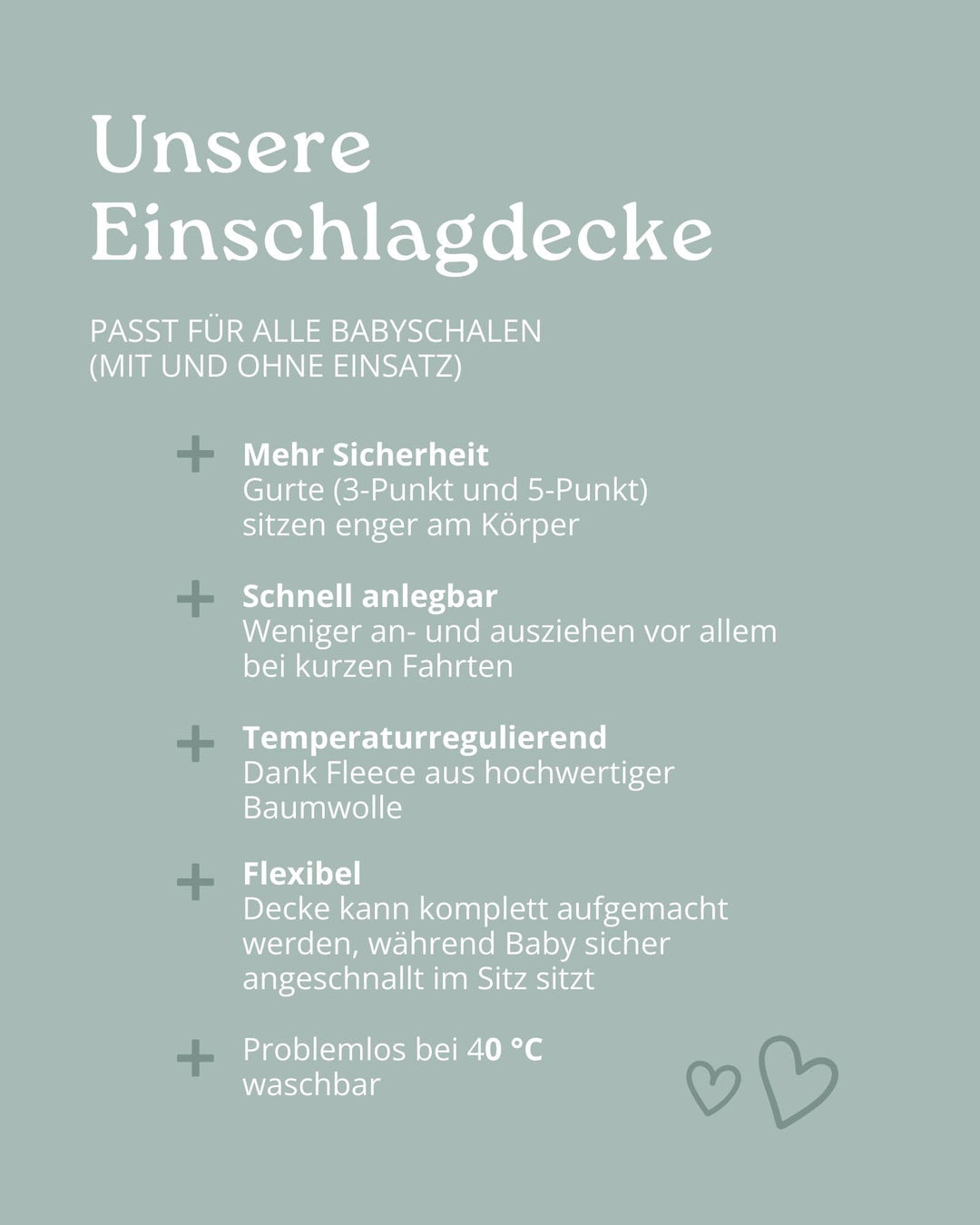 Einschlagdecke Babyschale Baumwolle 2.5 TOG Herbst Winter 0-9 M - Bild 4
