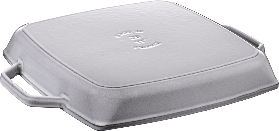 Gusseisen Grillpfanne emailliert 28 cm, 2 Griffe, Induktion - Bild 2