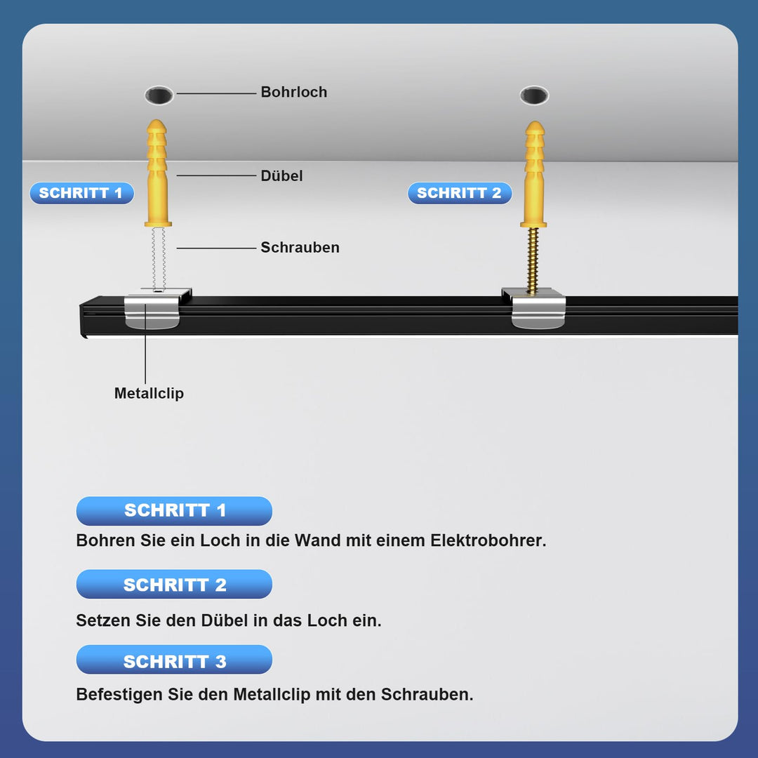 LED Aluminiumprofil U-Form Schwarz 12x1m mit Milchweiss-Abdeckung - Bild 9