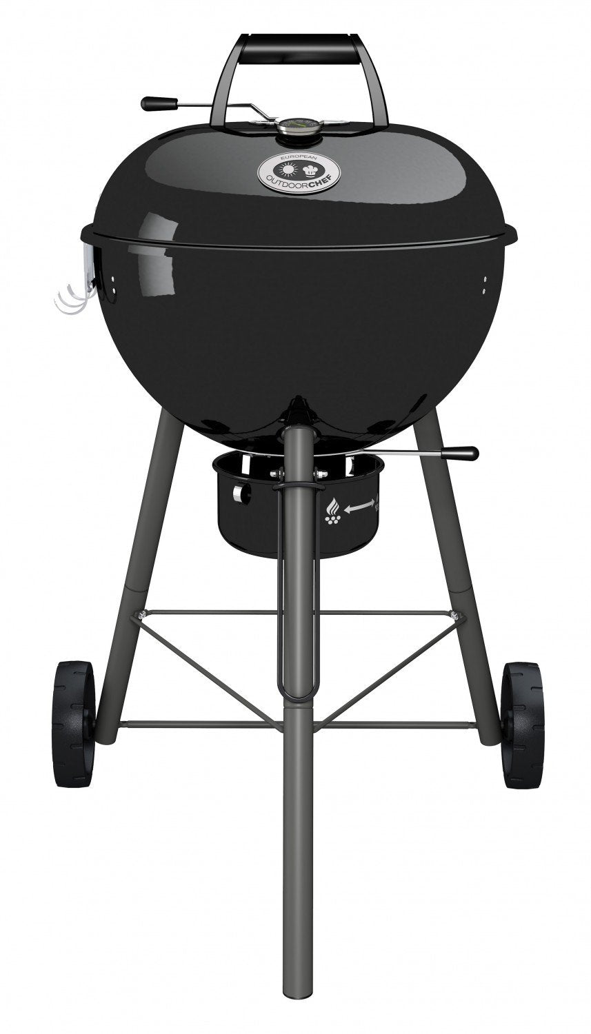 Holzkohle-Kugelgrill 480 C schwarz mit Slide-Trichter &amp; Smoker-Funktion - Bild 6
