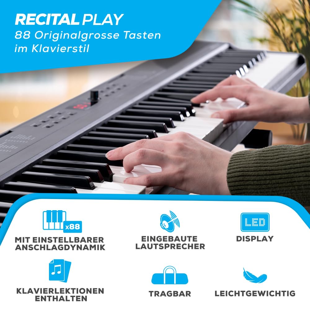 Keyboard Piano 88 Tasten mit Lautsprechern, 480 Sounds, Bundle - Bild 2