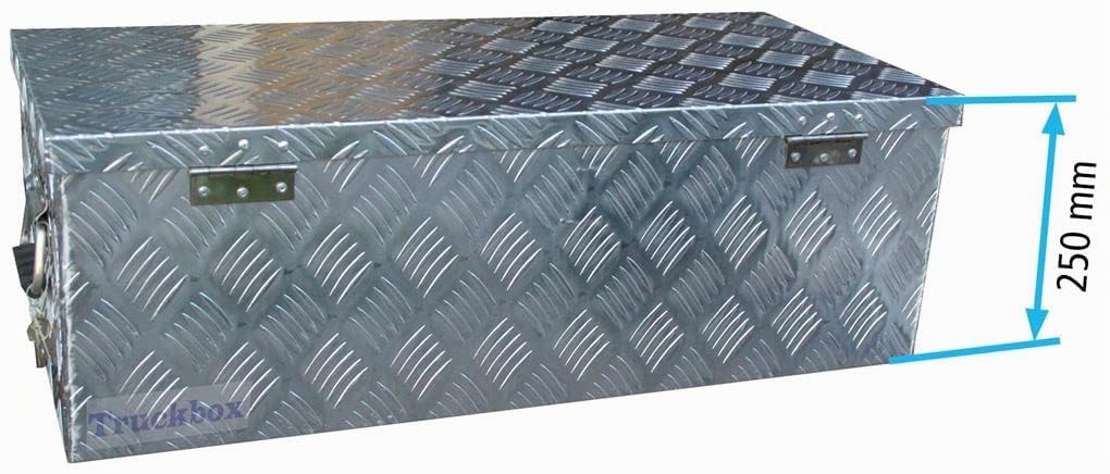 Deichselbox Aluminium Riffelblech 57 L abschliessbar fuer Anhaenger - Bild 4